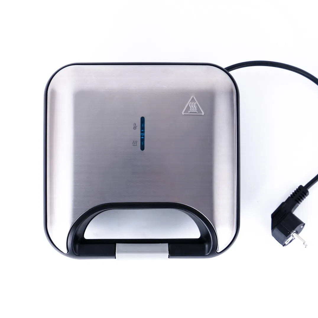 Non Stick Coating Panini Press Sandwich Maker 4 in 1 Waffle Maker Stainless Steel Electric Breakfast Machine