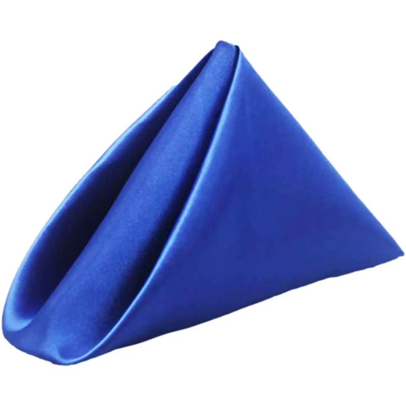 Solid Color Light Luxury High Density Overlock Color Satin Hotel Napkin