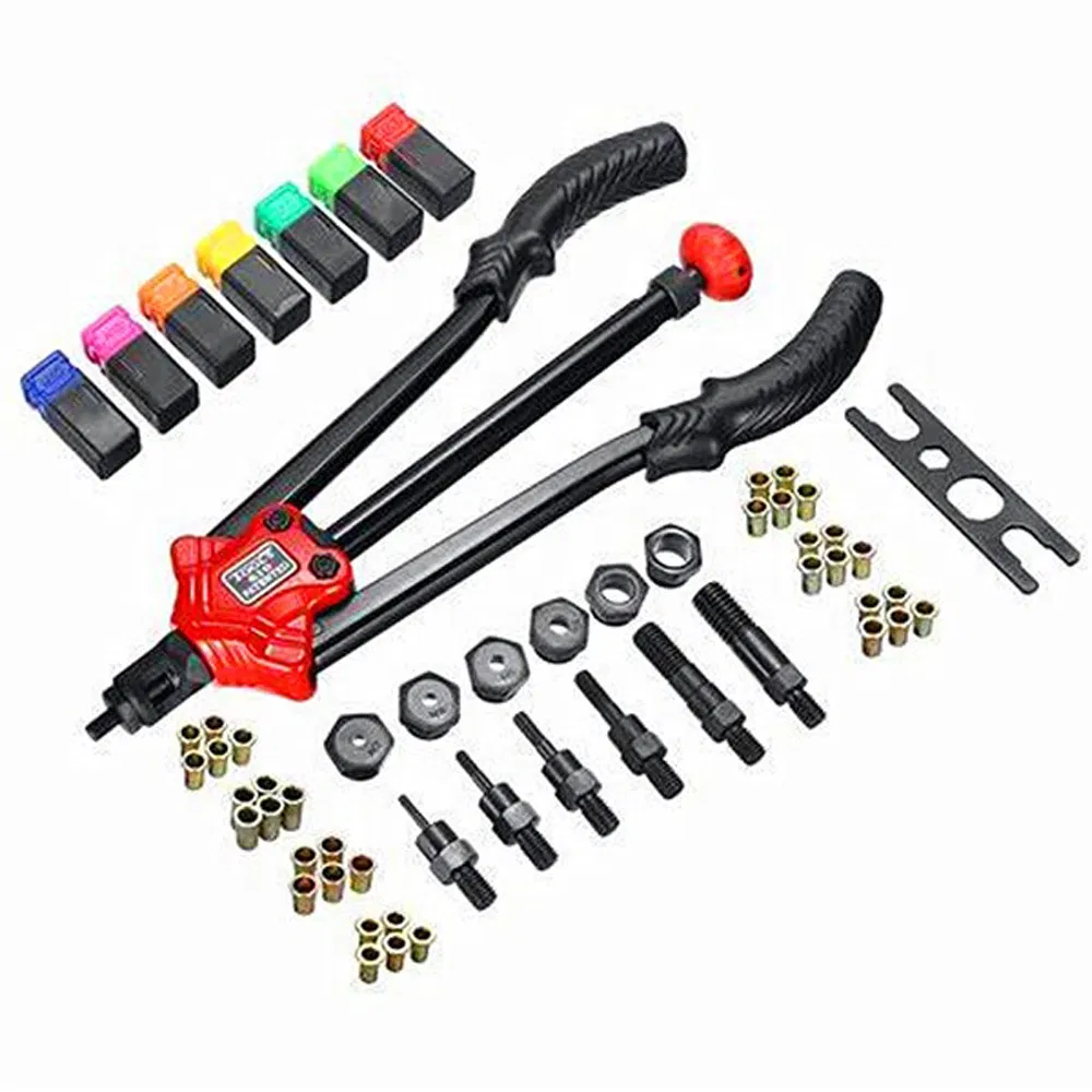 Bt-610 Rod Type Hand Nut Riveter Manual Pull Riveting Nut Gun Pull Cap Gun Pull Mother Gun M3-M12 Double Pull Mother Gun Nut Gun Set