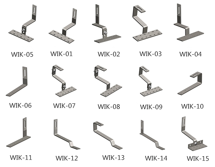 Крюк для солнечных панелей J-типа, алюминиевый