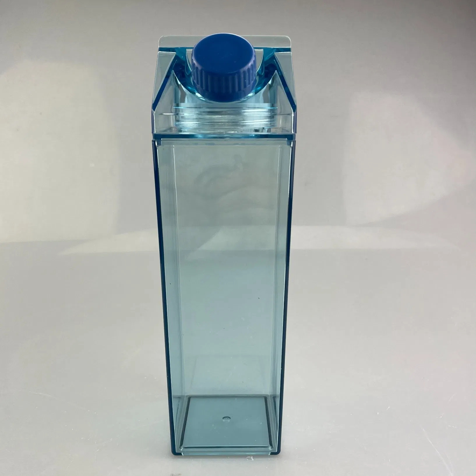 BPA Free Cute Square Shape Transparent Clear Milk Box Water Bottles