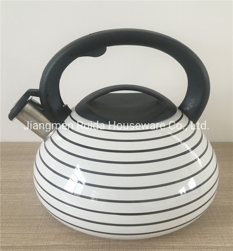 Kitchenware 3.0 Liter Stainless Steel Kettles Teapot with Colorful Painting or Mirror Polishing of Body 