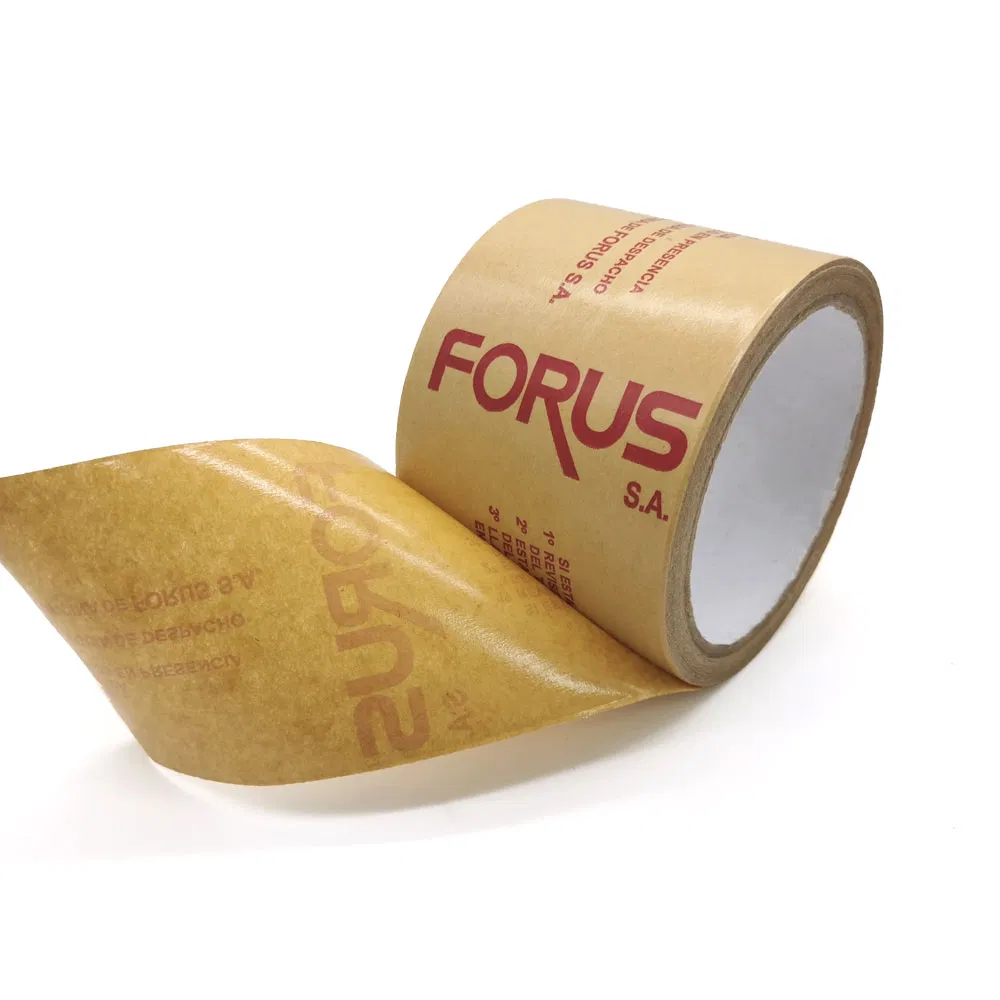 Eco Friendly Brown Custom Printed Self Adhesive Kraft Paper Sealing Tape for Packing