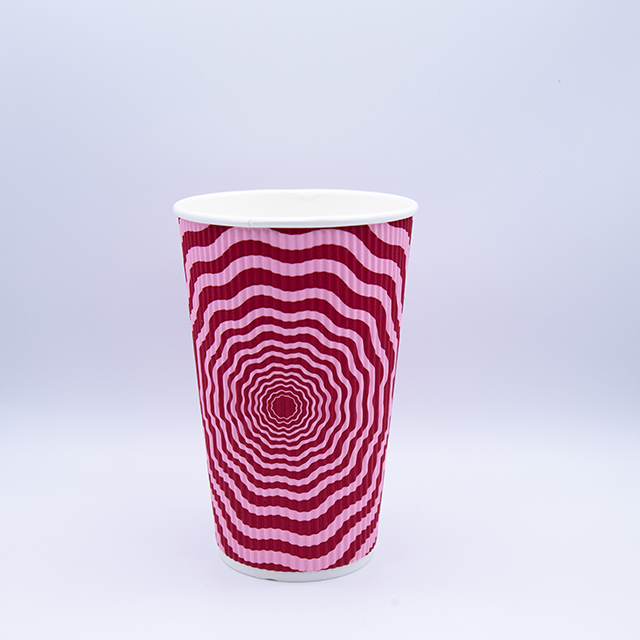 Бумажные стаканчики с рифленой стенкой 8oz/16oz