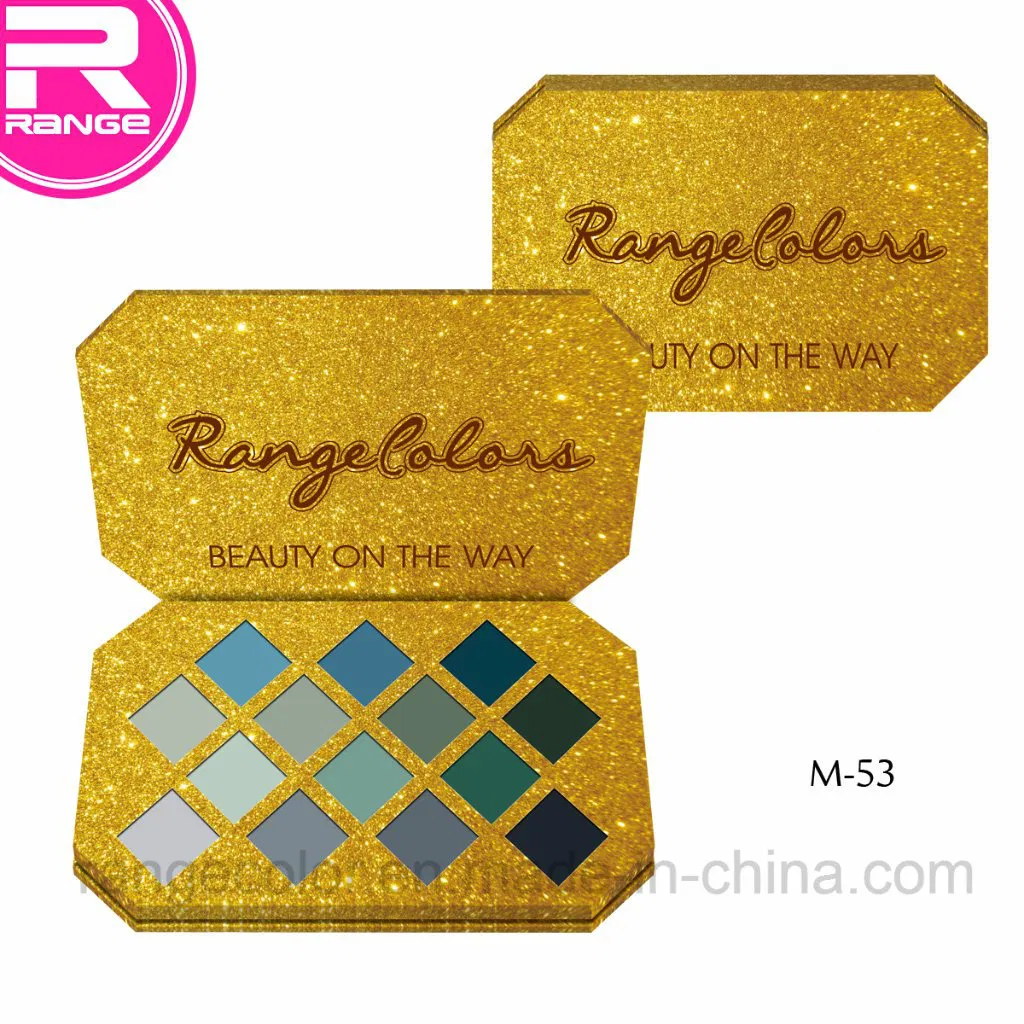 New Hot Selling Golden 14 Color Cardboard Customized Mineral Eyeshadow Palette
