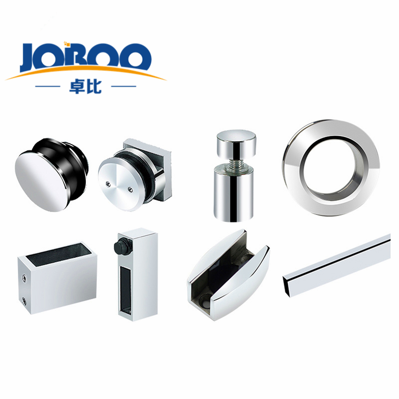 Hotel Bathroom Glass Encloser Stainless Steel Fitting Wholesale