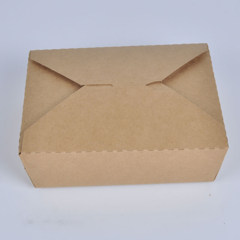 Бумажный контейнер для еды на вынос, разрывающийся
