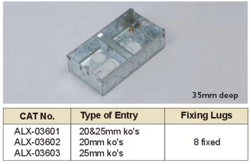 Switch and Socket Steel Conduit Box