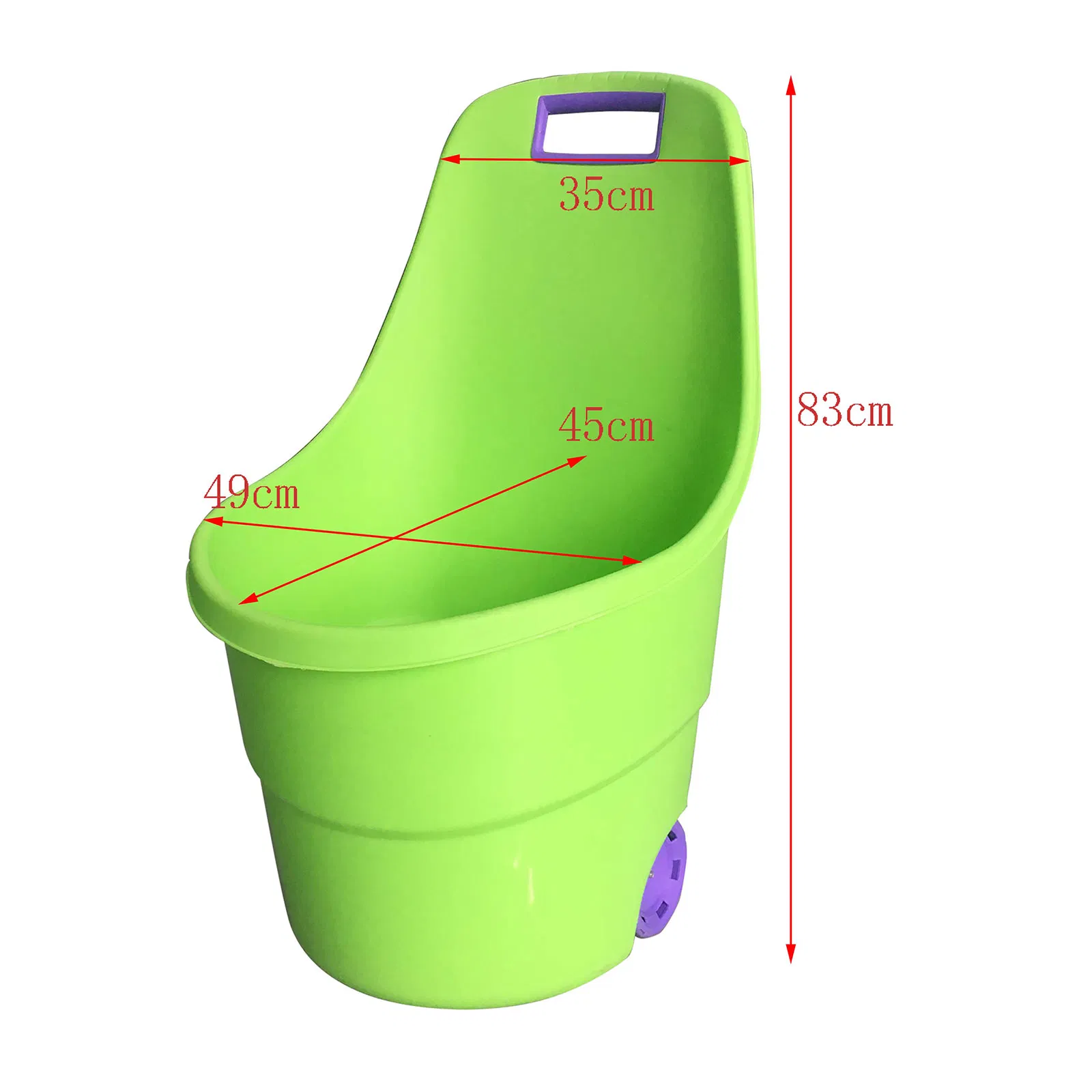 48L Handy Garden Leaf Picking Waste Trolley Cart