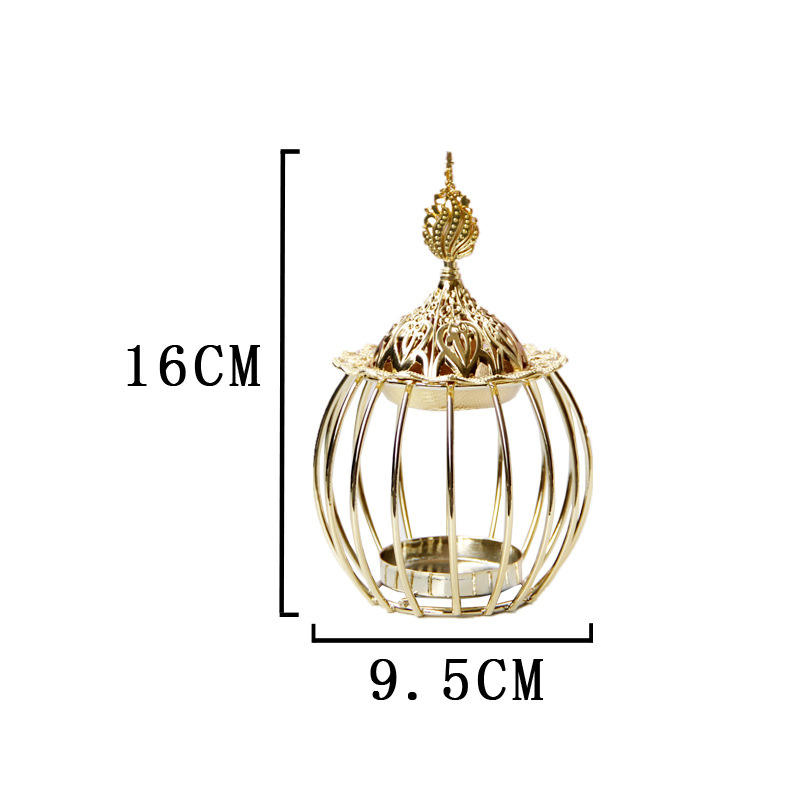 Wholesale High Quality Middle Eastern Arabic Incense Burner Gold Metal Incense Burner