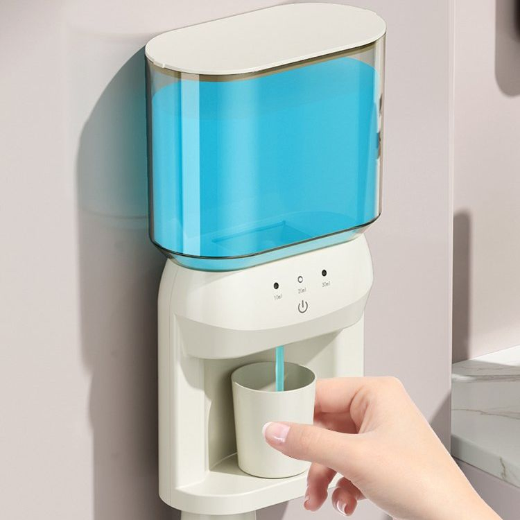 Wall Mounting Automatic Mouthwash Dispenser with Magnetic Sensor Cup 600ml Water Tank for Household