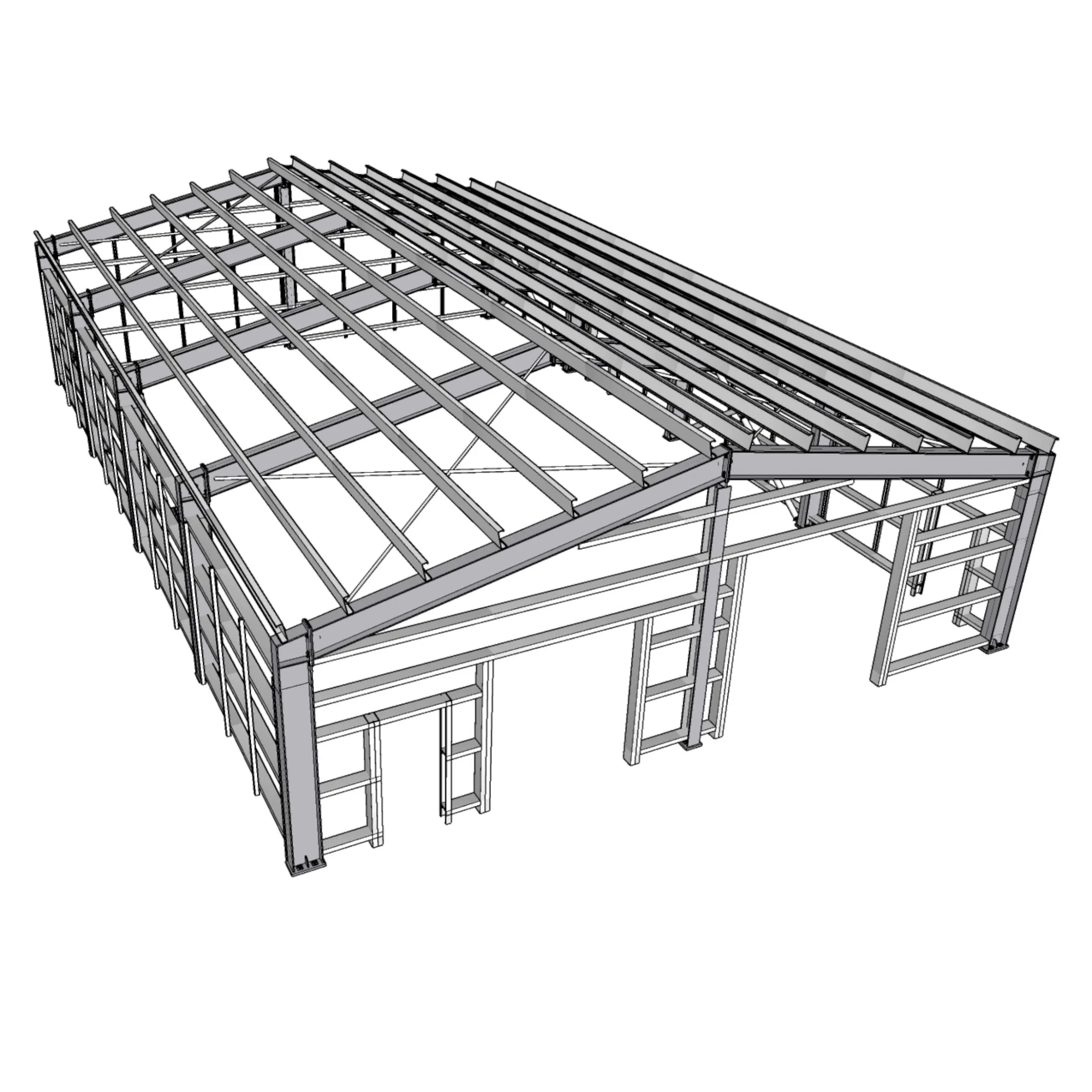 Perfab China Wholesale Customized ISO CE Steel Structure Building Material of Pre-Engineered Light Metal Steel Structure Warehouse with Daylighting Panels