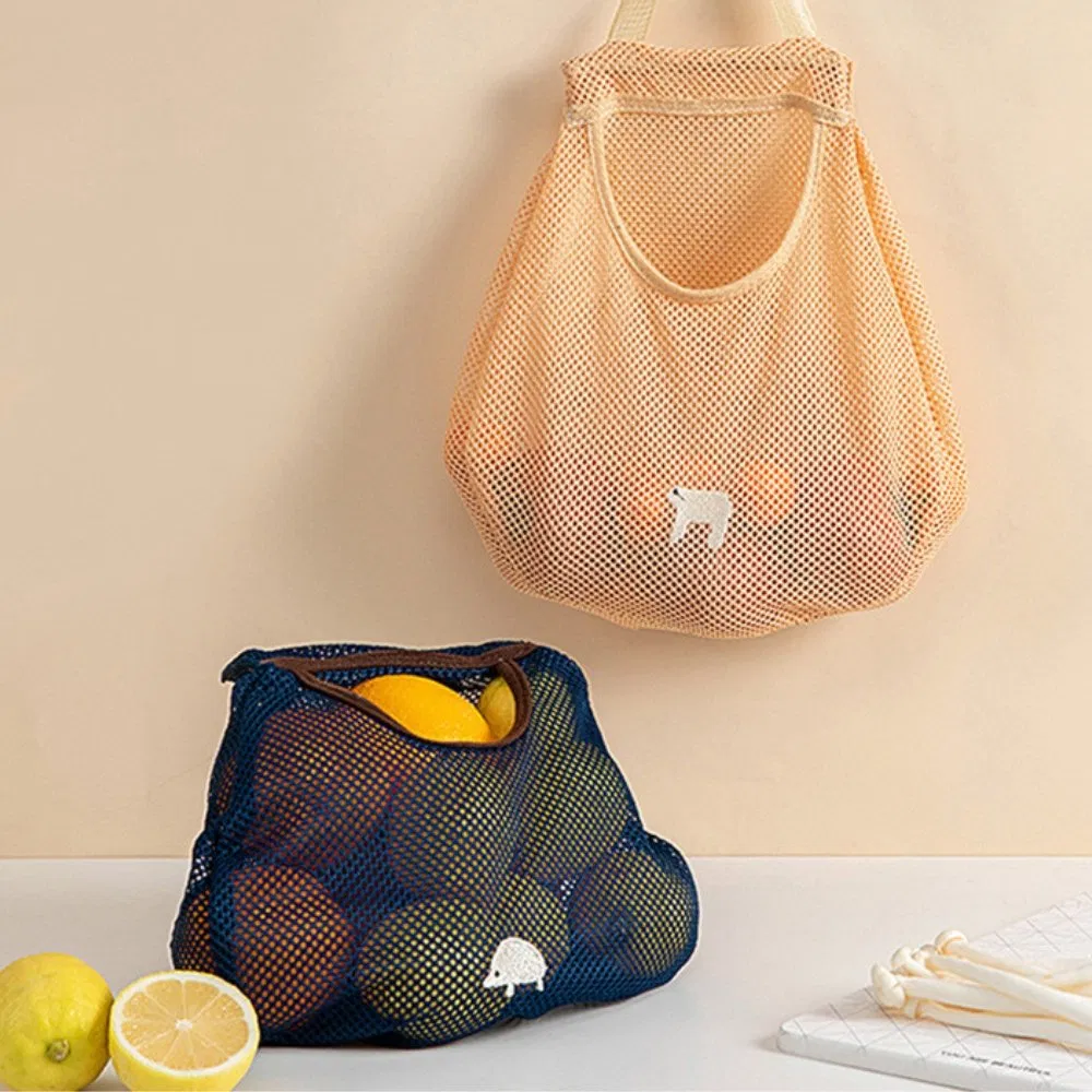 Hanging Wall Mounted Mesh Bag Breathable Storage Mi22879