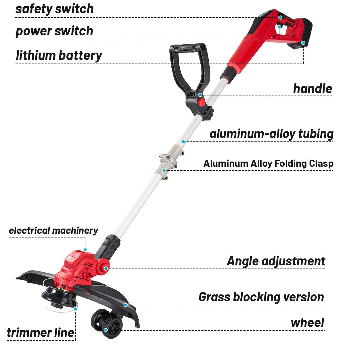 Аккумуляторная самоходная газонокосилка 18 дюймов