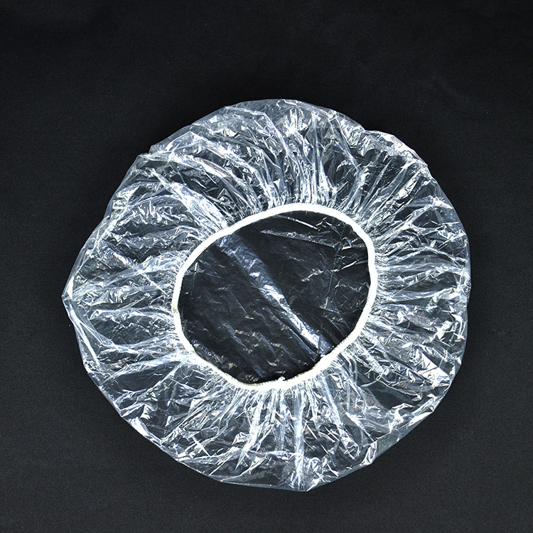 Waterproof Eco Friendly Disposable Shower Cap Plastic Caps for SPA Hotel and Hair Salon