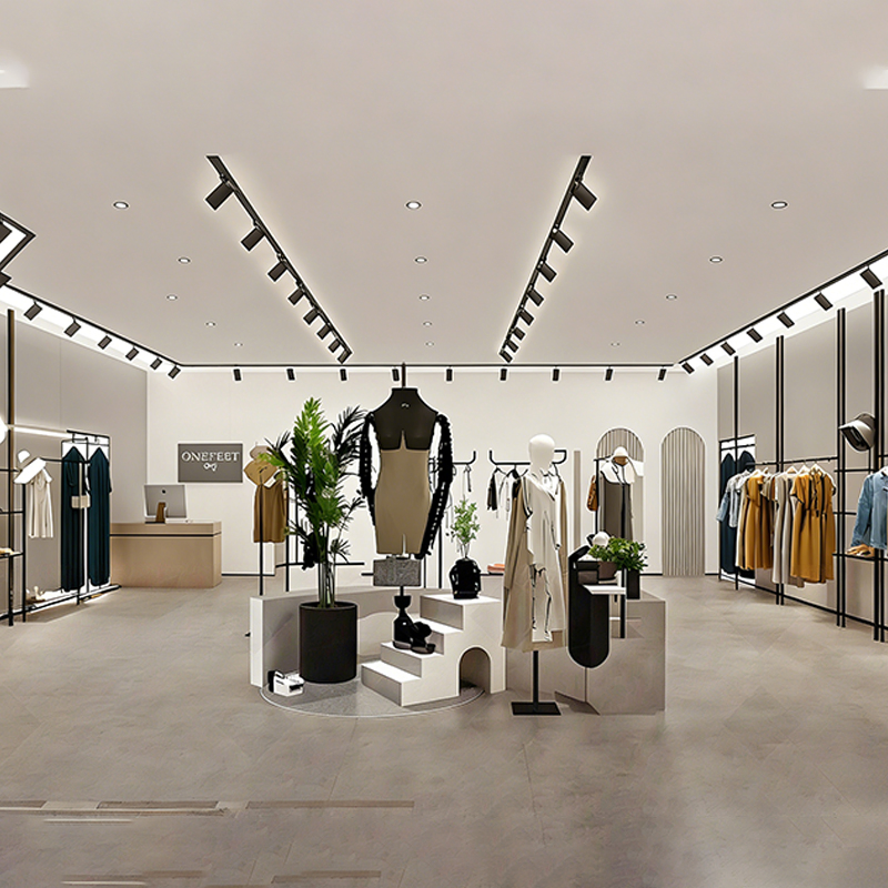 Wall Mount Display Stand Rack Decoration Women Men Shop Garment Sports Clothes Store Furniture