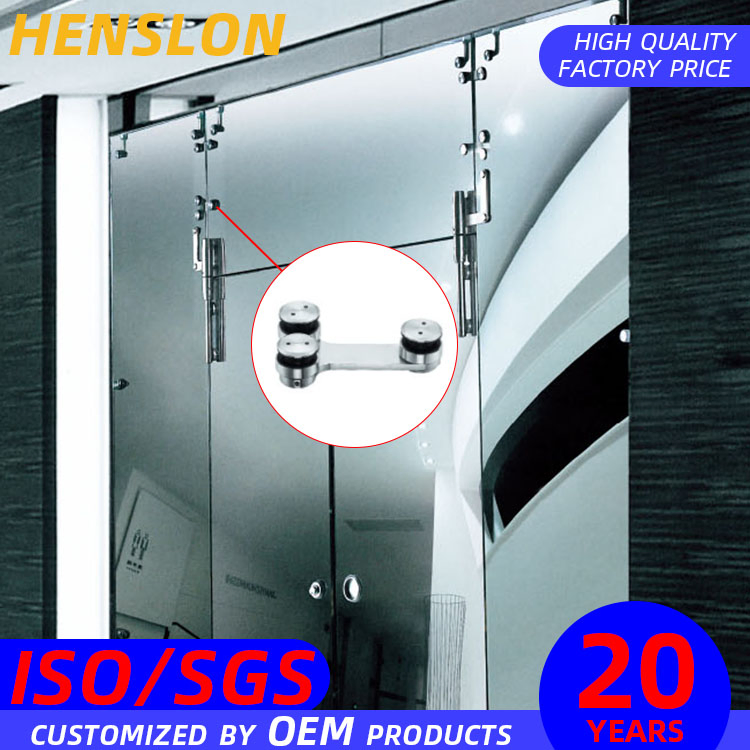 Shipping Mall Modern SUS304 Stainless Steel Office Building Glass Door Adjustable T Connector