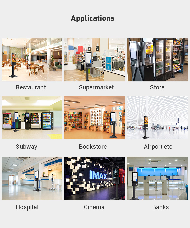 Shopping Mall Wall Mounted Self-Checkout Machines with Qr Code POS Kiosk