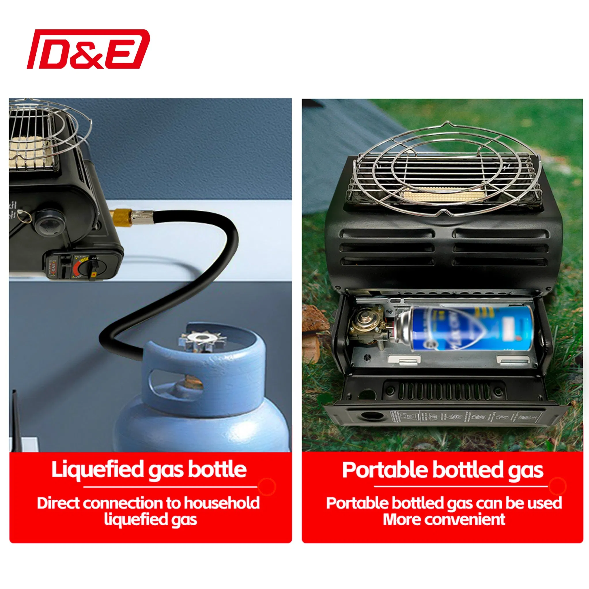 Портативный газовый обогреватель 1.3 кВт, черный