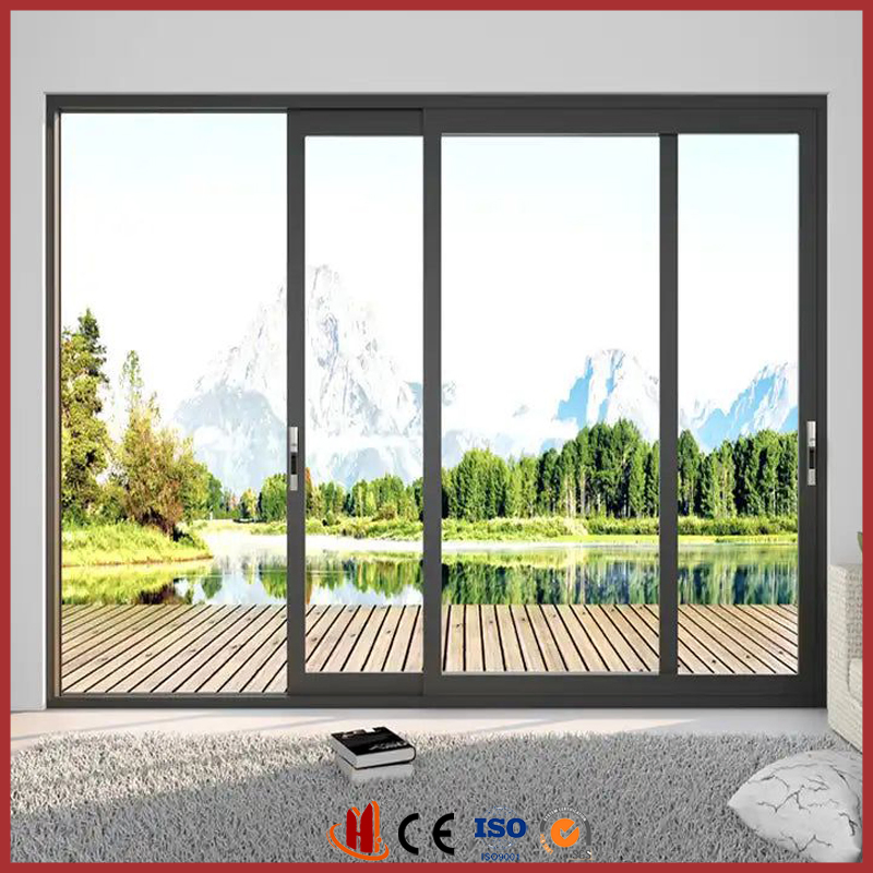 Factory Customized Balcony Bullet Proof Patio Large Aluminum System Sliding Glass Door