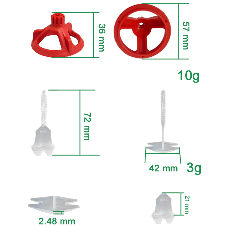 Plastic Ceramic Tile Deck Leveling System Spin Tile Leveling System Caps