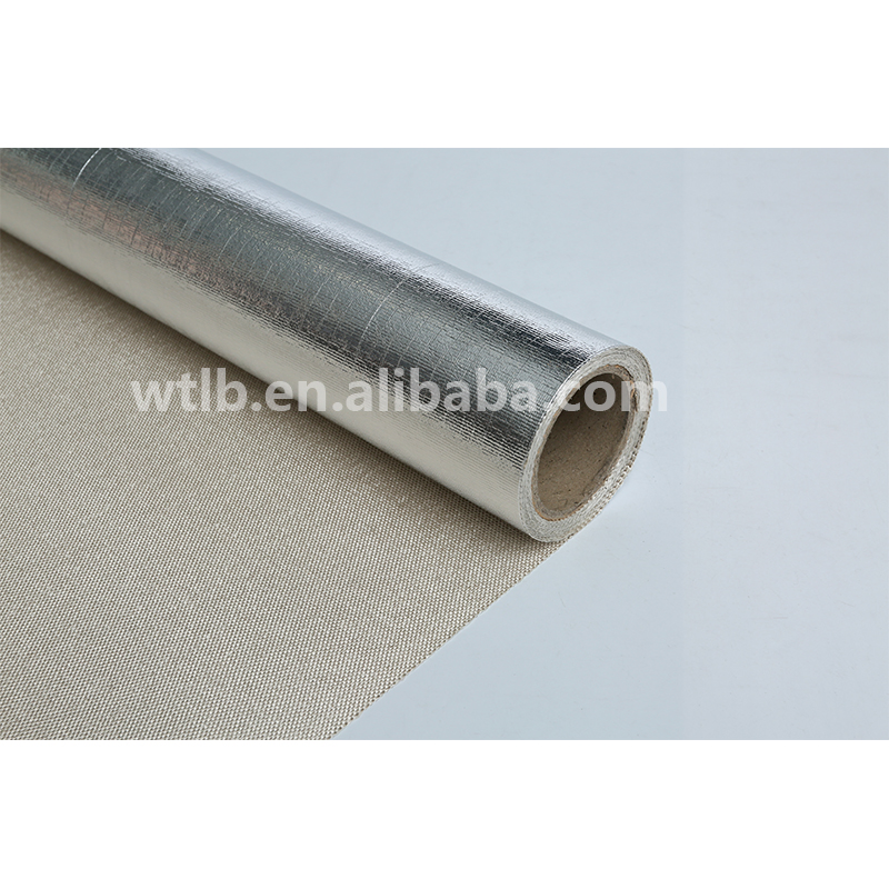 Ht-2025 Hot Product of Plain Weave Aluminized Fiberglass Cloth