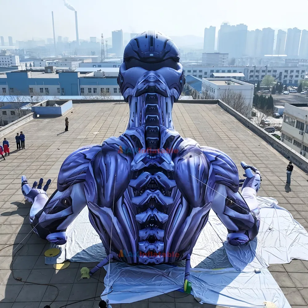 Eye-Catching Giant Inflatable Robot Head for Event Decorations
