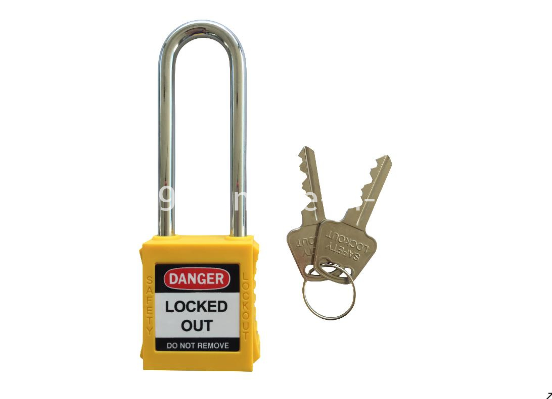 Long Shackle Safety Padlock, Lf-8551 Safety Padlock, 76mm Metal Shackle Safety Padlock