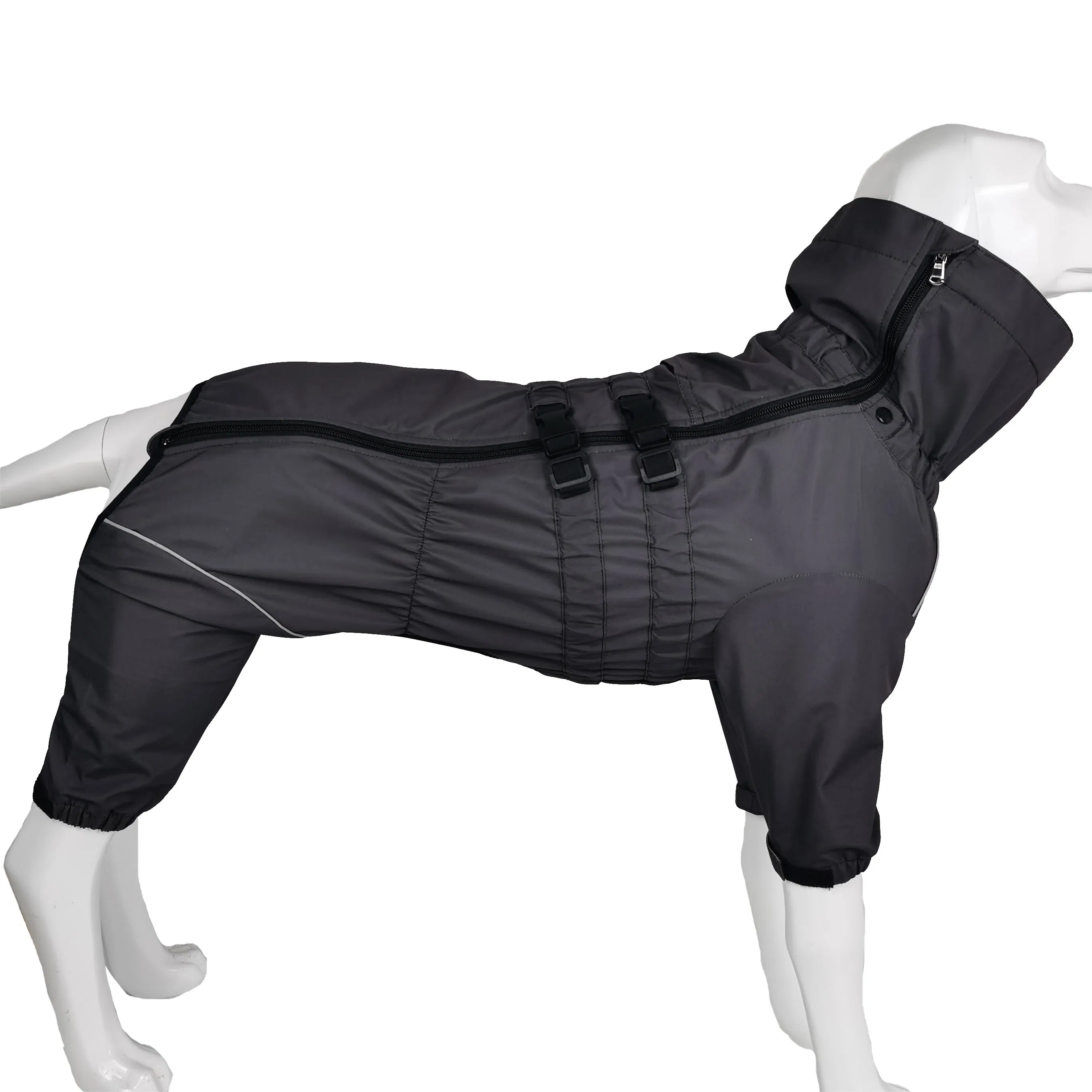 Black Oxford Windproof Waterproof Breathable Warm Human and Dog Matching Rain Coat