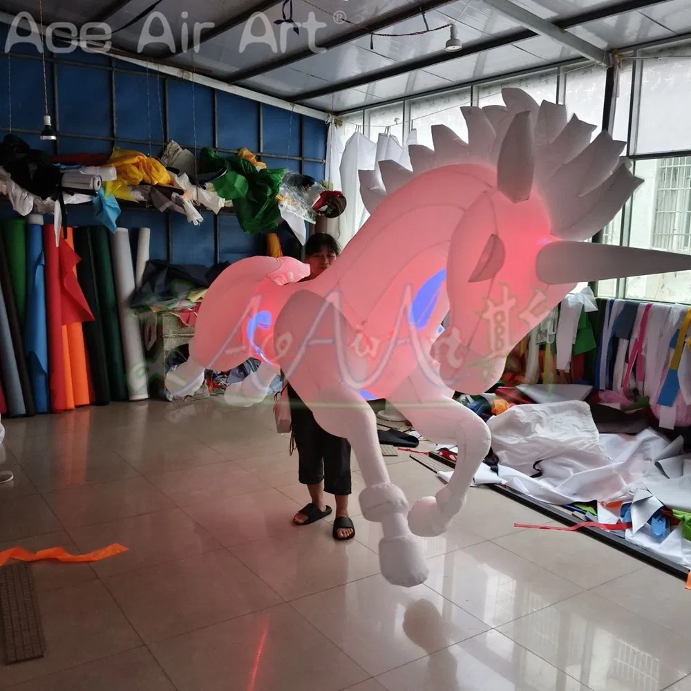 Decoration Walking Inflatable Horse Costume with Light for Carnival Parade Performance