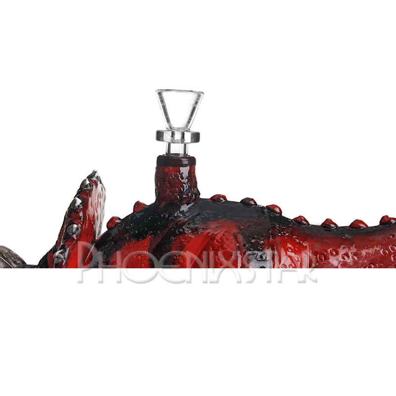 New 3D Hand Painting Unique Dinosaur Design Water Pipes Hookah Smoking Pipe 7mm Glass Beaker Pipes