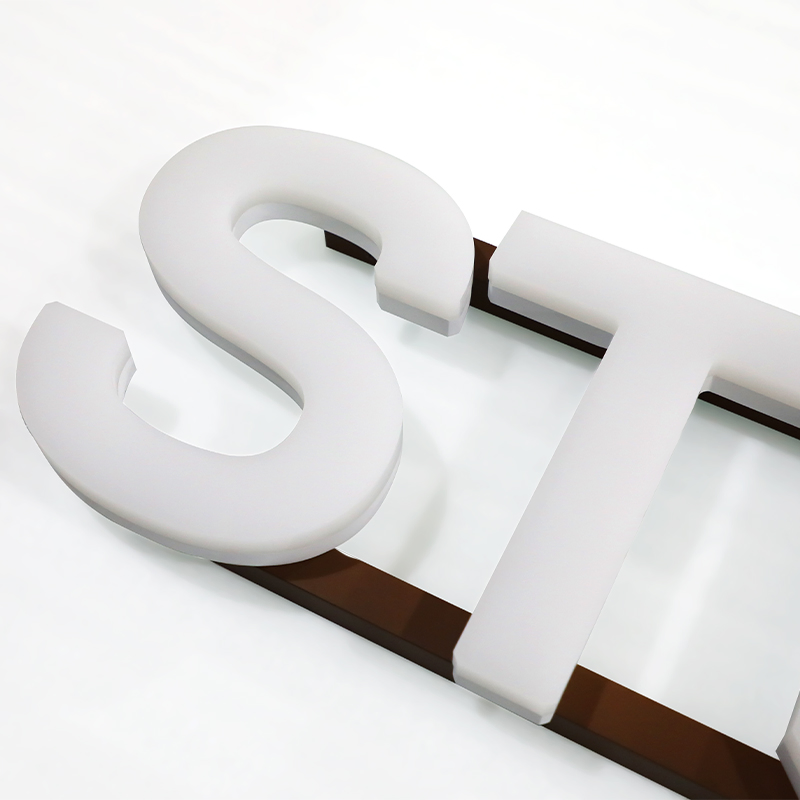 Customized Acrylic Letter LED Face Illuminated Lighting Signage for Storefront Advertising