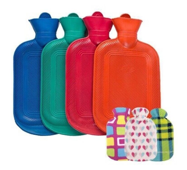PVC Hot Water Bottle with Cute Animal Cover, 2L Hot Water Bag for Hot and Cold Compress