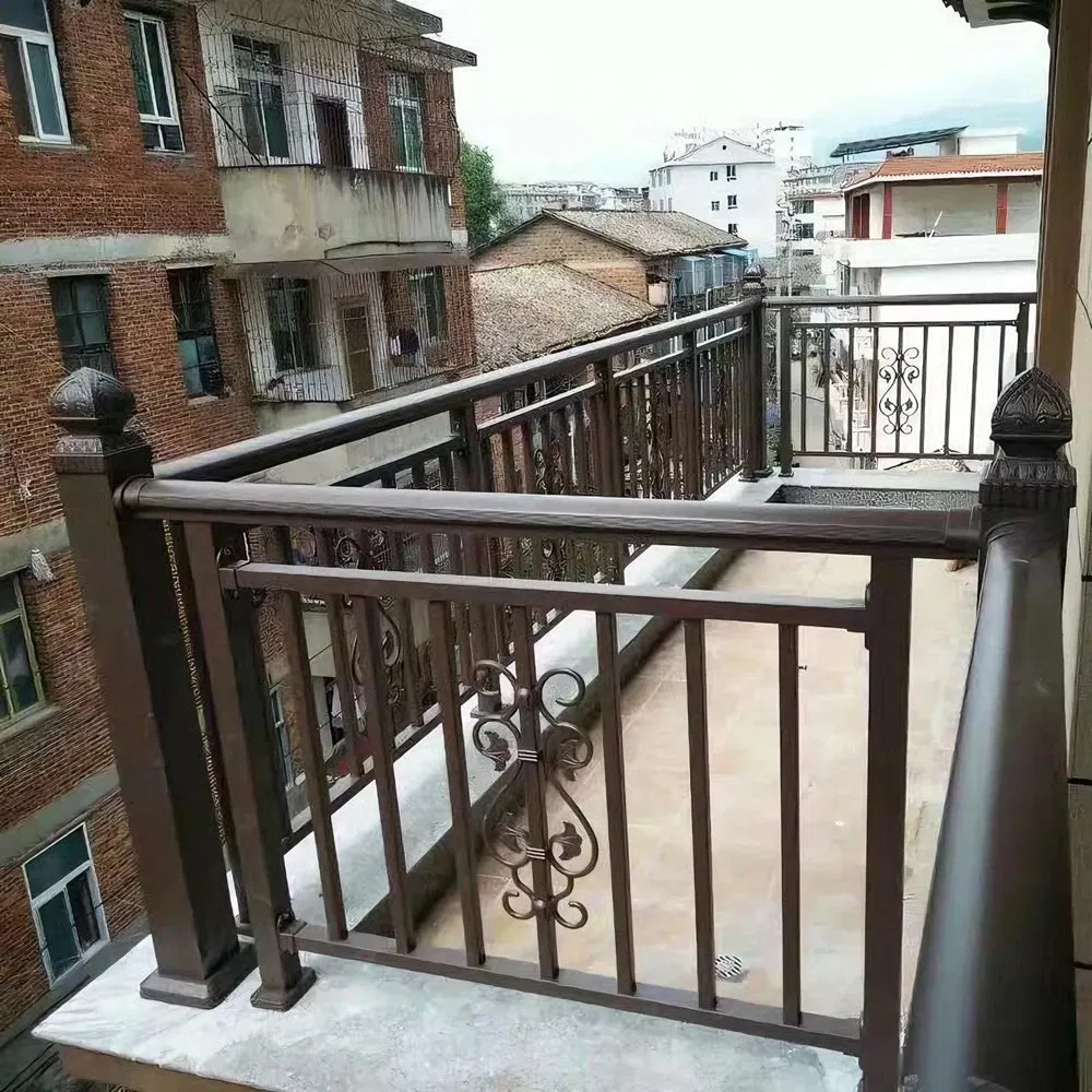 Anti-Fade UV-Protected Aluminum Guardrail with Matte Gray Finish for Residential Exterior Fencing Aluminum Railing