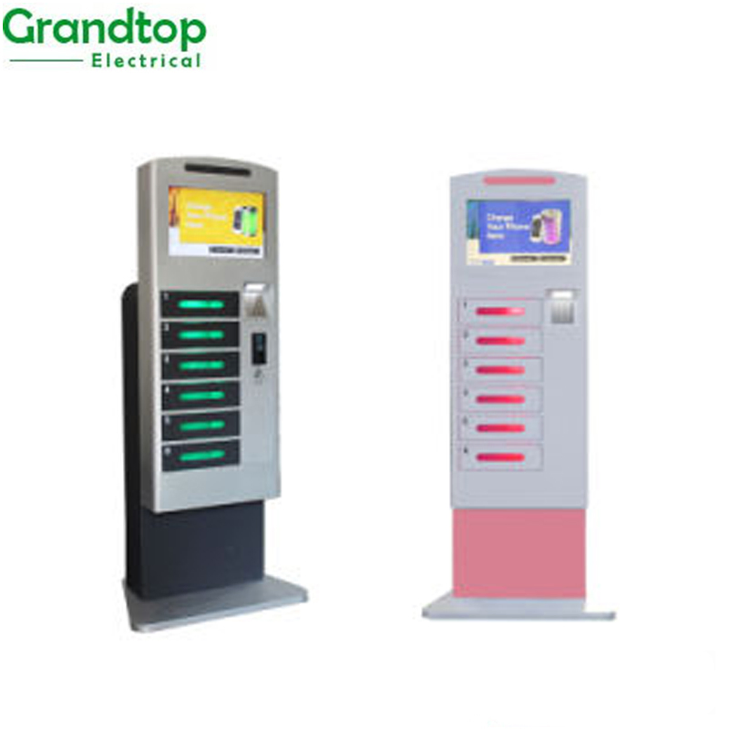 Solar Cell Phone Charger Kiosk with Money Making Machine by Advertising