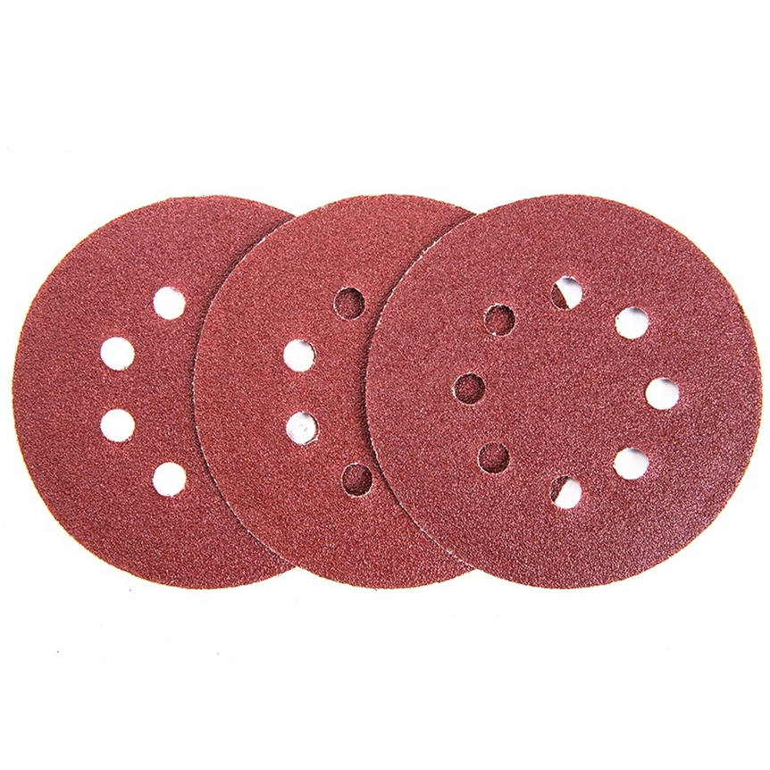 Шлифовальный диск 125мм, 8 отверстий, оксид алюминия