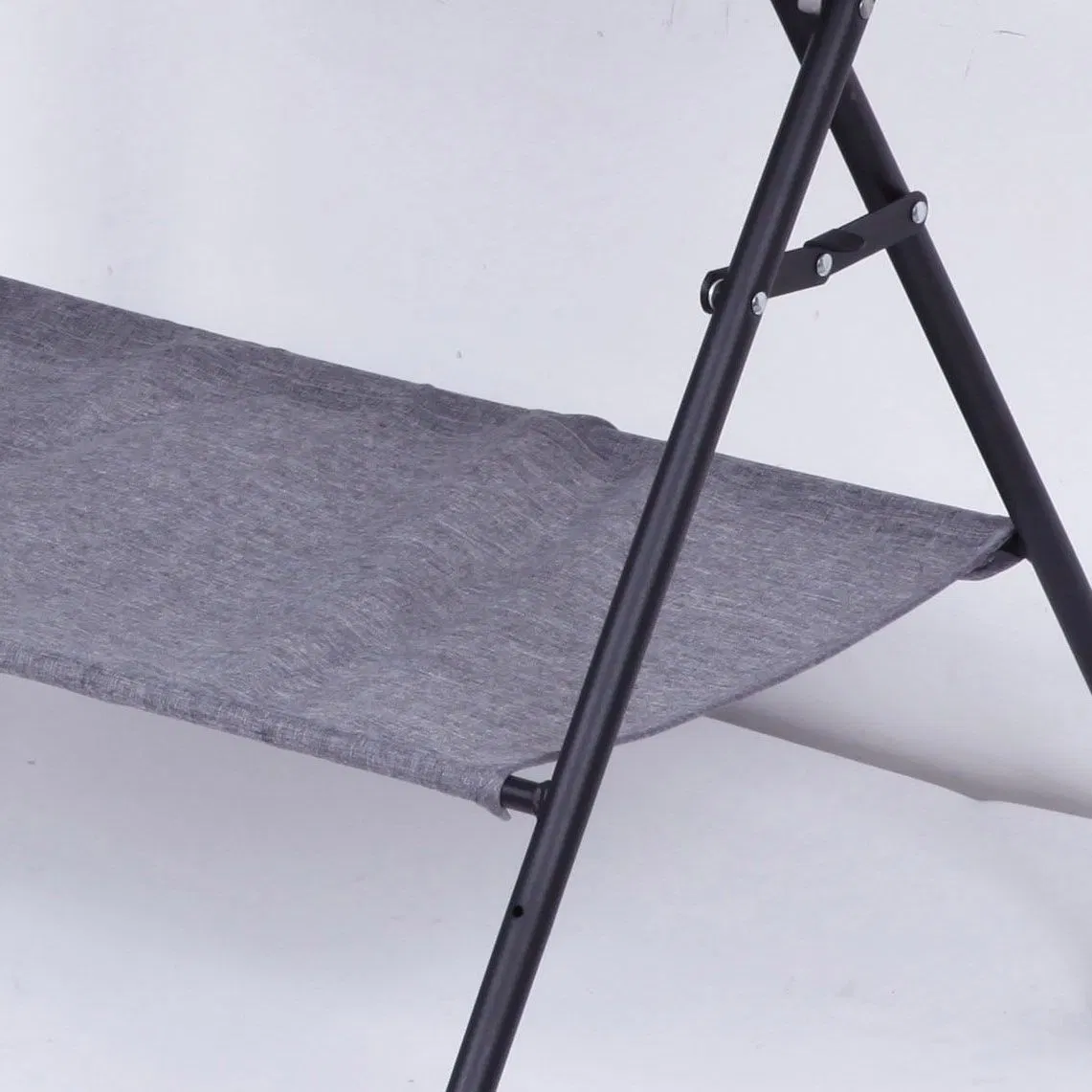 Grey Baby Changing Table with Built-in Storage