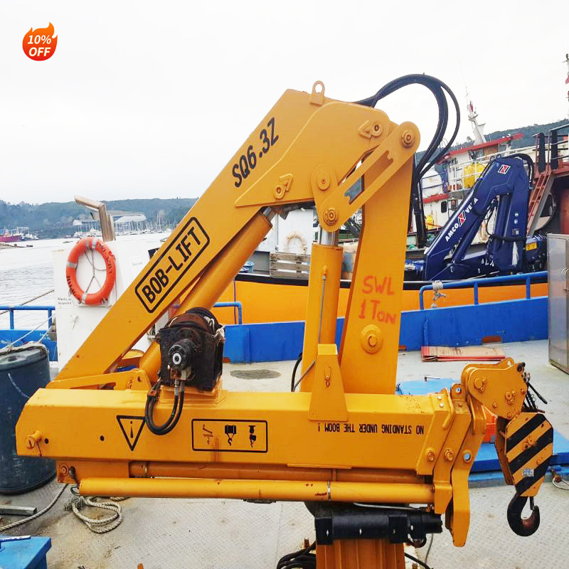 China Supply Factory Marine Crane Marine Crane 6.3 Ton Cargo Marine Knuckle Crane