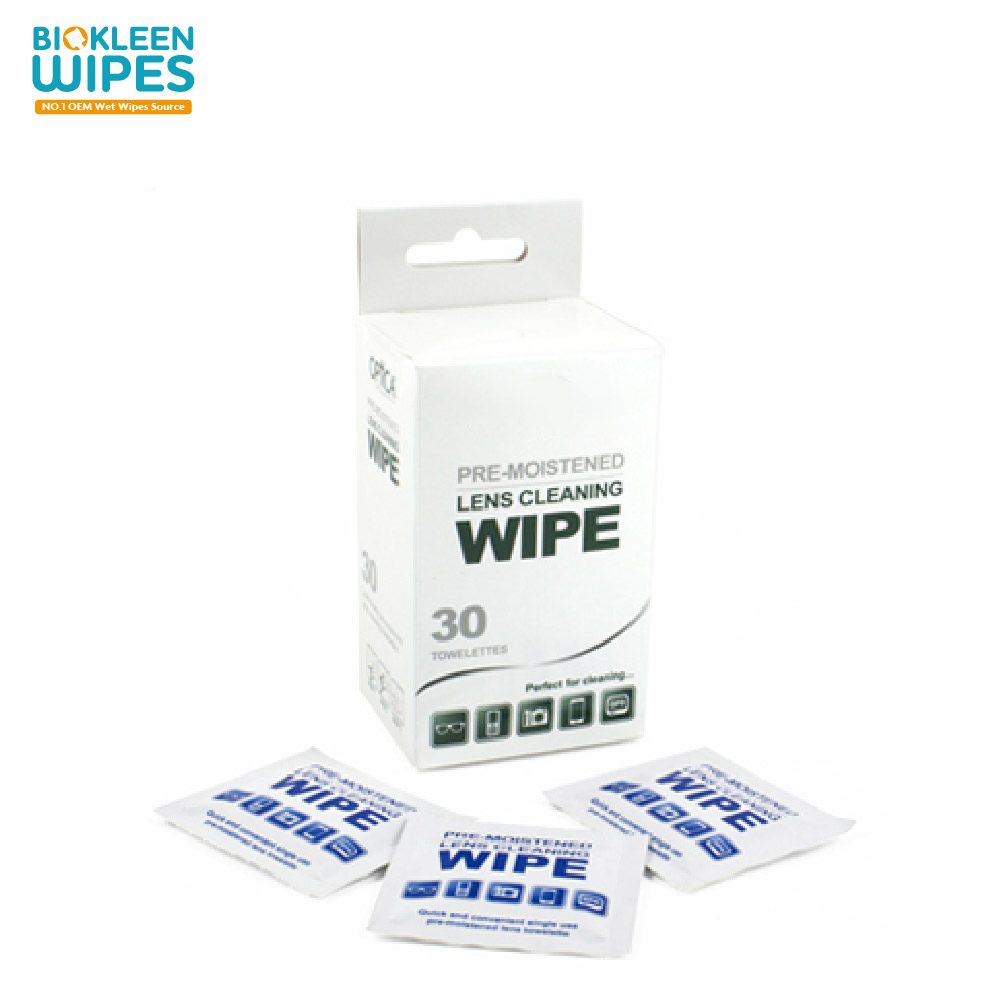 Biokleen 200CT Box Individual Lens Wipes Camera Individually Wrapped Phone Cleaning Wipes Lens Clean Wet Wipes