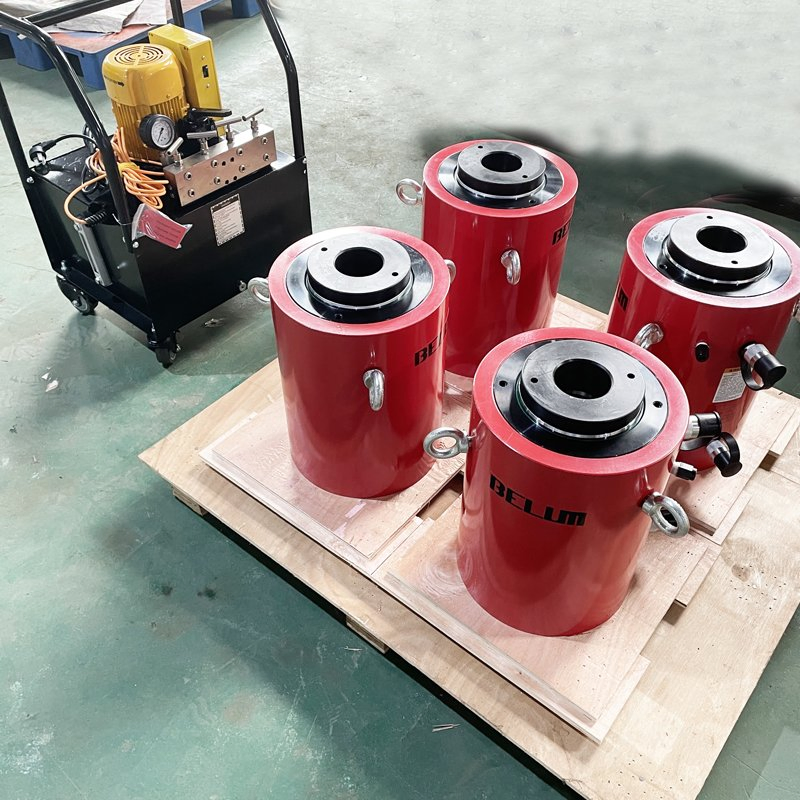 100t 76 mm Stroke Double Acting Hollow Plunger Hydraulic Cylinder Jack Rrh1003