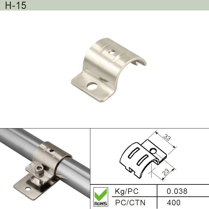 Nickel Plated Lean Pipe Clamp for Lean Manufacturing (H-12)