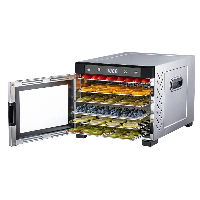 Home Stainless Steel 6 Tray Food Dehydrator Fruit and Vegetable Dryer Drying Machine