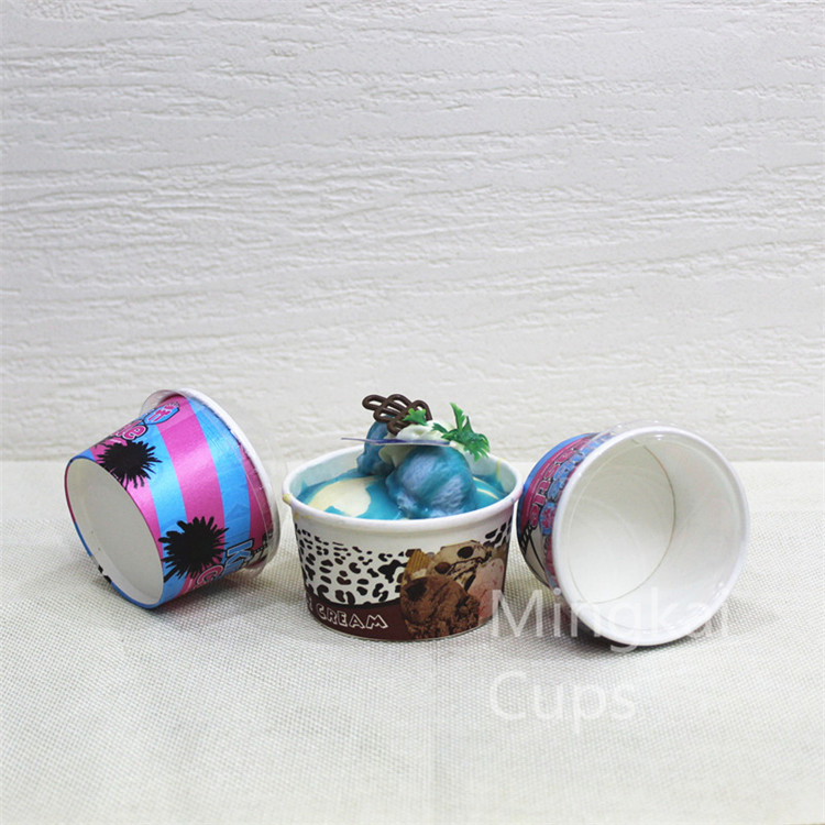 Custom Logo Printing Disposable Paper Cup Ice Cream Paper Cup