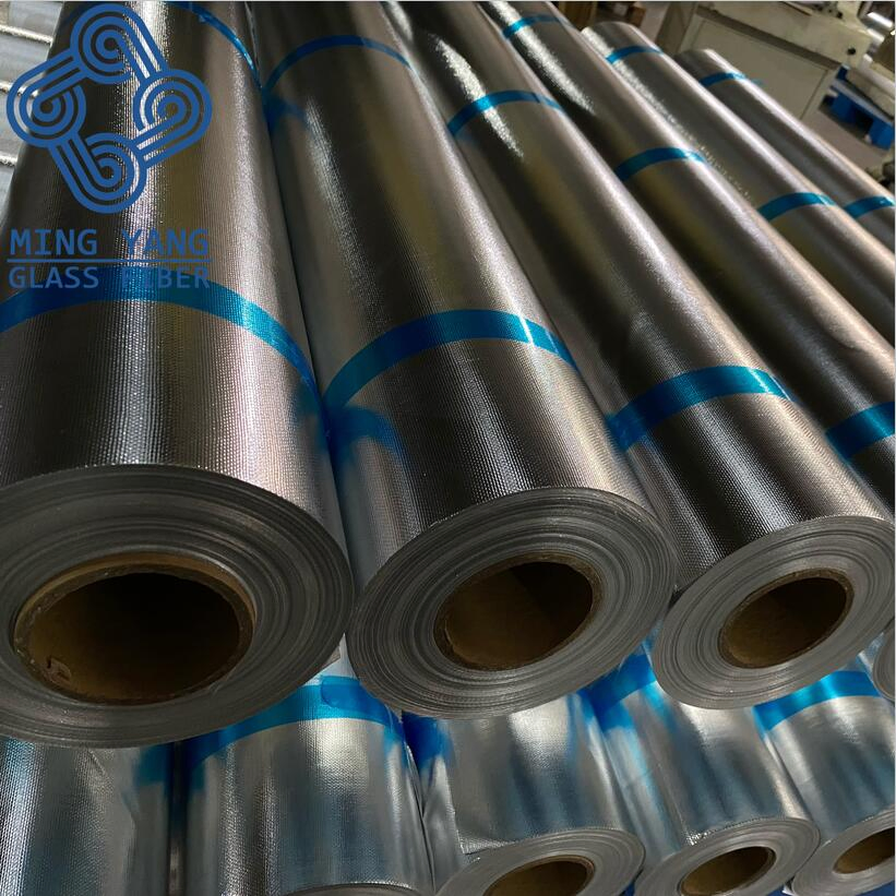 Plain Woven Thermal Resistant Heat Reflective Thin Light Weigt Aluminium Foil Laminated Fiberglass Cloth