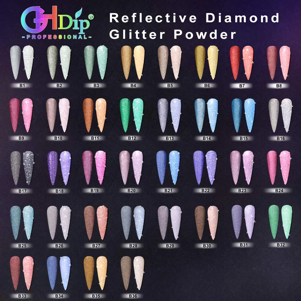 Design Best Selling Nail Art Fine Glitter DIP Acrylic Powder