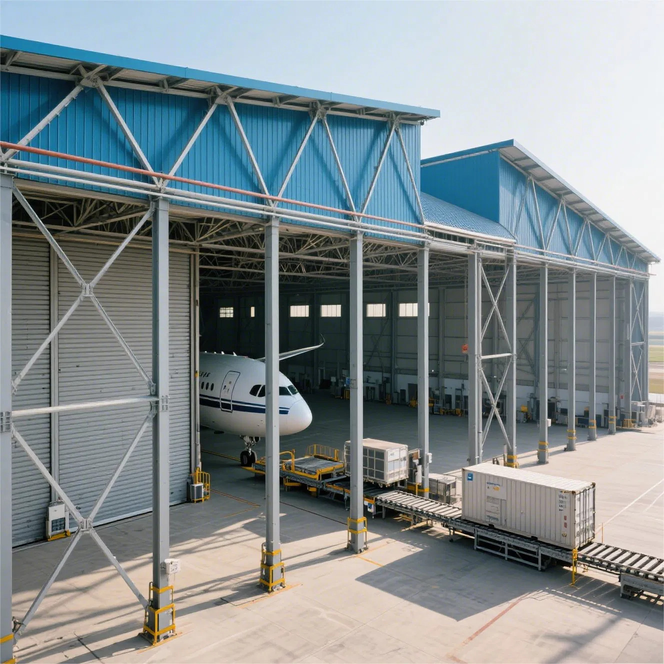Durable Steel Roof Aircraft Hangar with International Compliance Standards
