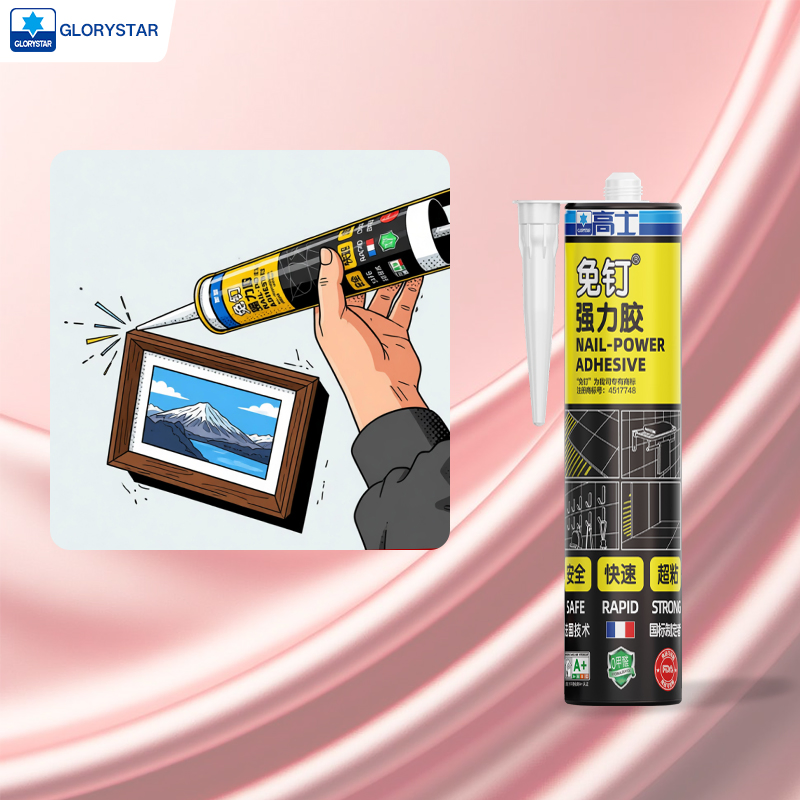 Factory Best Selling Nail Free Adhesive Silicone Sealant for Home