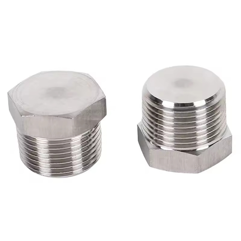 Stainless Steel 3/8" Thickened Plug NPT External Thread Hex Male Thread Plug