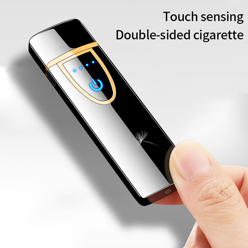 Creative USB Lighter Charge to Develop Personalized Metal Double Arc Pulse Men′ S Gift Lighter