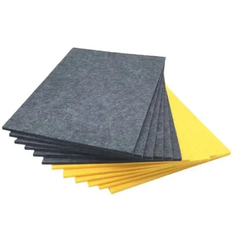 Fireproof Pet Felt Polyester Fiber Acoustic Baffle Ceiling Board Sound Insulation Panels for Indoor